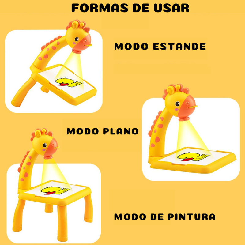 Mesa Projetora de Desenhos + Canetas para Crianças Desenharem